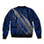 Polynesian Samoa Bomber Jacket with Coat Of Arms Claws Style - Blue LT6 - Polynesian Pride