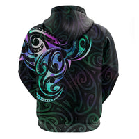Matariki New Zealand Hoodie Maori New Year Galaxy Sky Green LT6 - Polynesian Pride