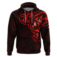 New Zealand Hoodie Maori Matariki Galaxy Sky Red LT6 Red - Polynesian Pride