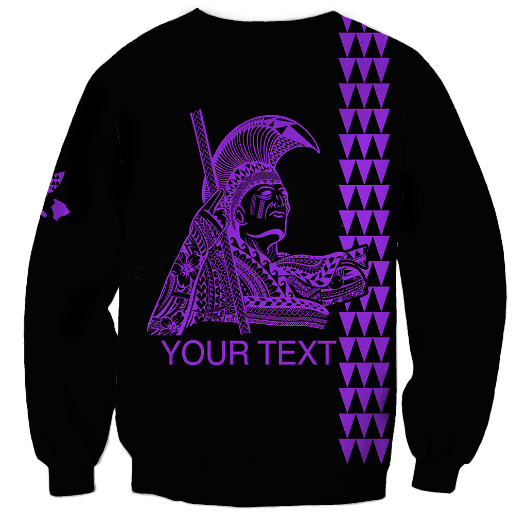 Custom Hawaii Sweatshirt King Kamehameha Day - Purple LT6 - Polynesian Pride