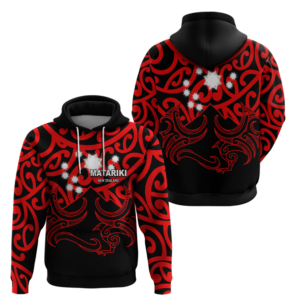 Matariki New Zealand Hoodie Maori New Year Red LT6 - Polynesian Pride