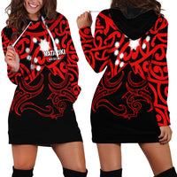 Matariki New Zealand Hoodie Dress Maori New Year Red LT6 - Polynesian Pride