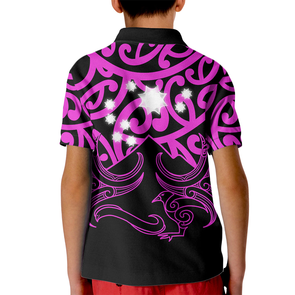 Matariki New Zealand Kid Polo Shirt Maori New Year Purple LT6 - Polynesian Pride