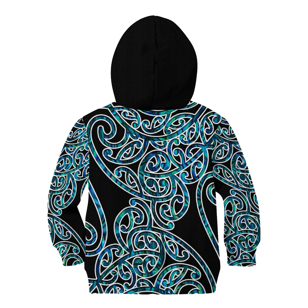 New Zealand Kid Hoodie Maori Pattern Papua Shell LT6 - Polynesian Pride