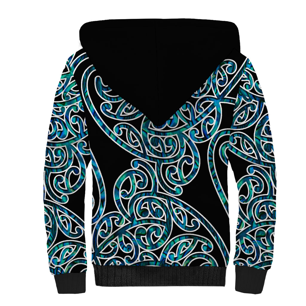 New Zealand Sherpa Hoodie Maori Pattern Papua Shell LT6 - Polynesian Pride