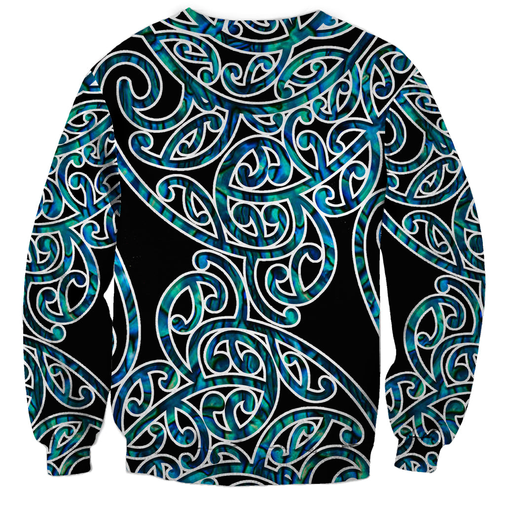 New Zealand Sweatshirt Maori Pattern Papua Shell LT6 - Polynesian Pride