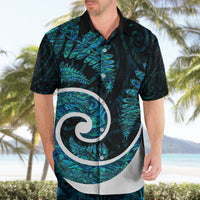 New Zealand Hawaiian Shirt Maori With Silver Fern Papua Shell Green Ver.1 LT6 - Polynesian Pride