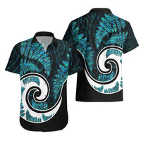New Zealand Hawaiian Shirt Maori With Silver Fern Papua Shell Green Ver.2 LT6 - Polynesian Pride