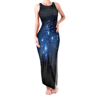 Matariki Te Tau Hou Māori Family Matching Tank Maxi Dress and Hawaiian Shirt New Zealand Starry Sky