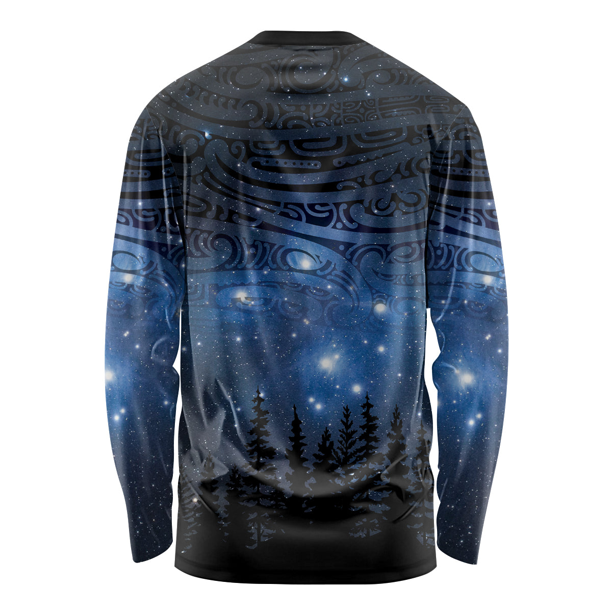 Matariki Te Tau Hou Māori Long Sleeve Shirt New Zealand Starry Sky