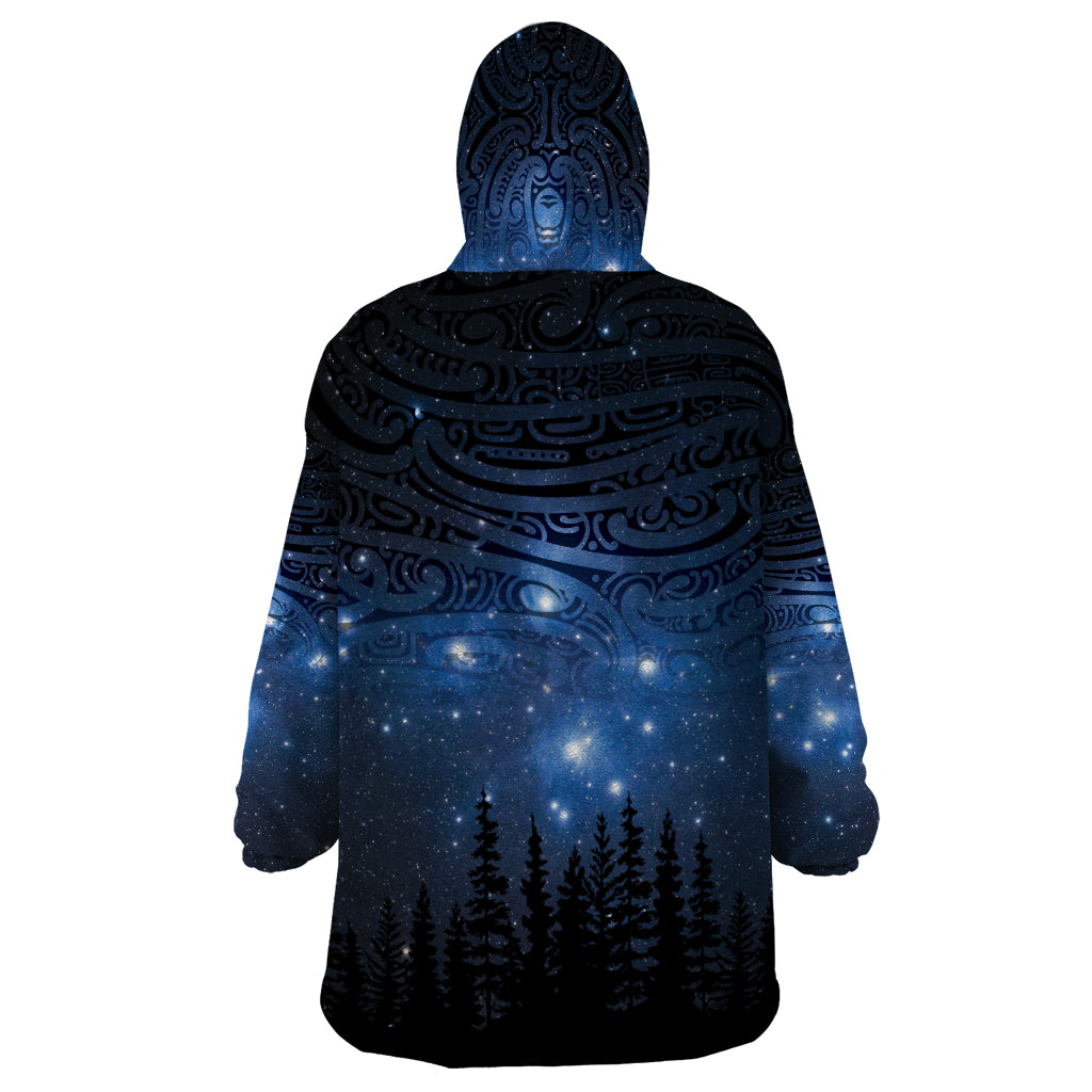 Matariki Te Tau Hou Māori Wearable Blanket Hoodie New Zealand Starry Sky