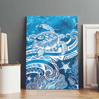 World Ocean Day Polynesian Pattern Canvas Wall Art Crystal Waves