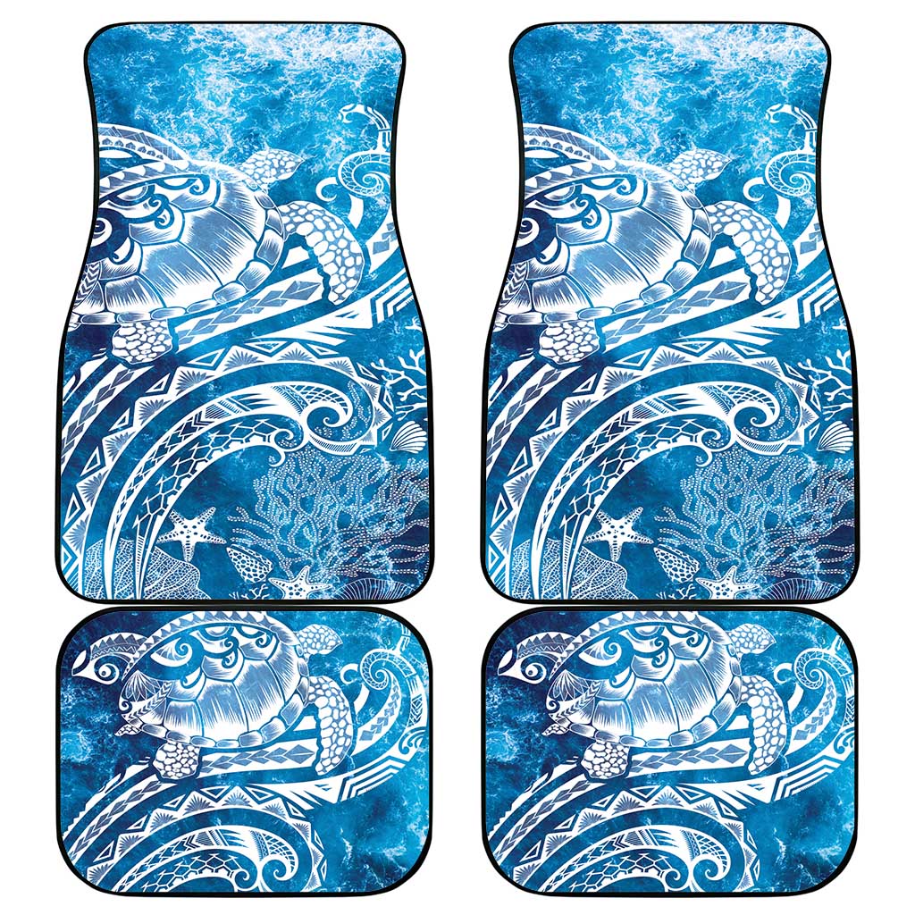 World Ocean Day Polynesian Pattern Car Mats Crystal Waves