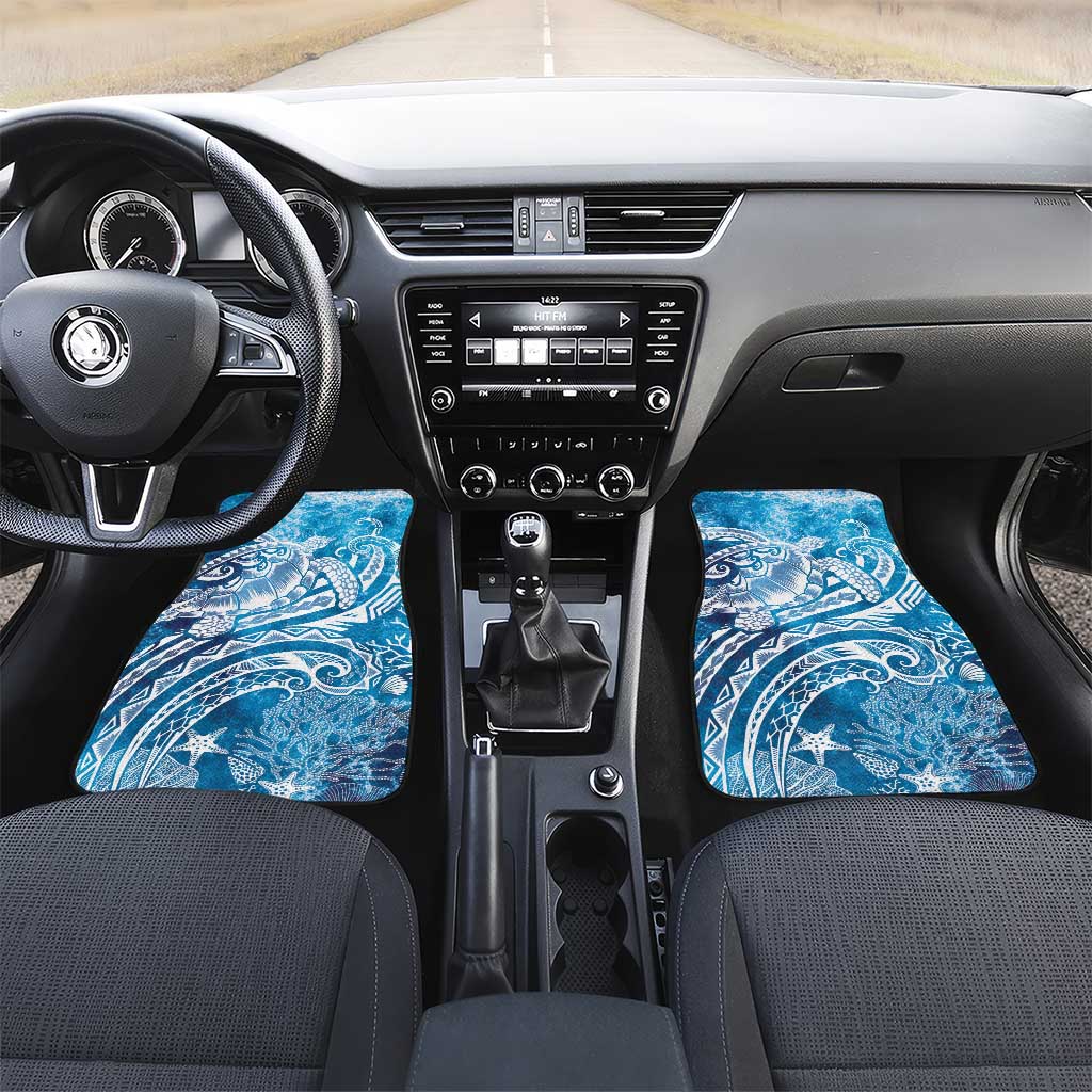 World Ocean Day Polynesian Pattern Car Mats Crystal Waves