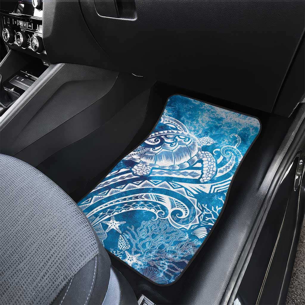 World Ocean Day Polynesian Pattern Car Mats Crystal Waves