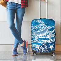 World Ocean Day Polynesian Pattern Luggage Cover Crystal Waves