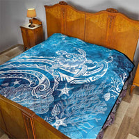 World Ocean Day Polynesian Pattern Quilt Crystal Waves