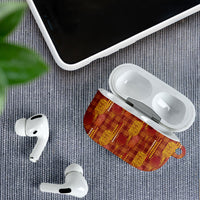 Aloha Hawaii Vintage Kahili Pa'a Lima AirPods Case Palaka Print Hilo Royal Red-Yellow