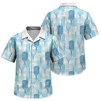 Aloha Hawaii Vintage Kahili Pa'a Lima Family Matching Mermaid Dress and Hawaiian Shirt Palaka Print Oceanic Turquoise