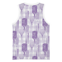 Aloha Hawaii Vintage Kahili Pa'a Lima Basketball Jersey Palaka Print Pastel Lavender