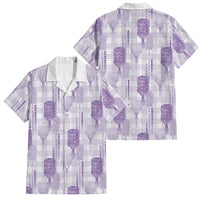 Aloha Hawaii Vintage Kahili Pa'a Lima Family Matching Mermaid Dress and Hawaiian Shirt Palaka Print Pastel Lavender