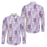 Aloha Hawaii Vintage Kahili Pa'a Lima Family Matching Mermaid Dress and Hawaiian Shirt Palaka Print Pastel Lavender