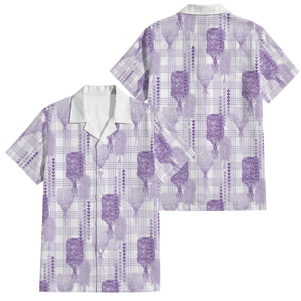 Aloha Hawaii Vintage Kahili Pa'a Lima Family Matching Summer Maxi Dress and Hawaiian Shirt Palaka Print Pastel Lavender