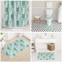 Aloha Hawaii Vintage Kahili Pa'a Lima Bathroom Set Palaka Print Mossy Teal