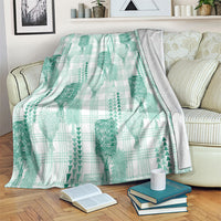 Aloha Hawaii Vintage Kahili Pa'a Lima Blanket Palaka Print Mossy Teal