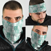 Aloha Hawaii Vintage Kahili Pa'a Lima Neck Gaiter Palaka Print Mossy Teal