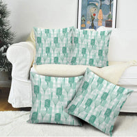 Aloha Hawaii Vintage Kahili Pa'a Lima Pillow Cover Palaka Print Mossy Teal