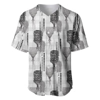 Aloha Hawaii Vintage Kahili Pa'a Lima Baseball Jersey Palaka Print Hinahina