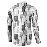 Aloha Hawaii Vintage Kahili Pa'a Lima Button Sweatshirt Palaka Print Hinahina