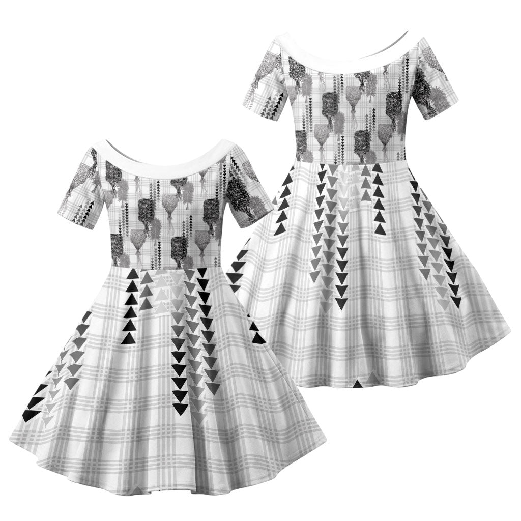Aloha Hawaii Vintage Kahili Pa'a Lima Family Matching Tank Maxi Dress and Hawaiian Shirt Palaka Print Hinahina