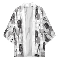 Aloha Hawaii Vintage Kahili Pa'a Lima Kimono Palaka Print Hinahina