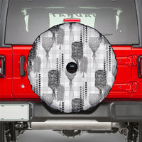 Aloha Hawaii Vintage Kahili Pa'a Lima Spare Tire Cover Palaka Print Hinahina