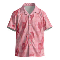 Aloha Hawaii Vintage Kahili Pa'a Lima Kid Hawaiian Shirt Palaka Print Berry Pink