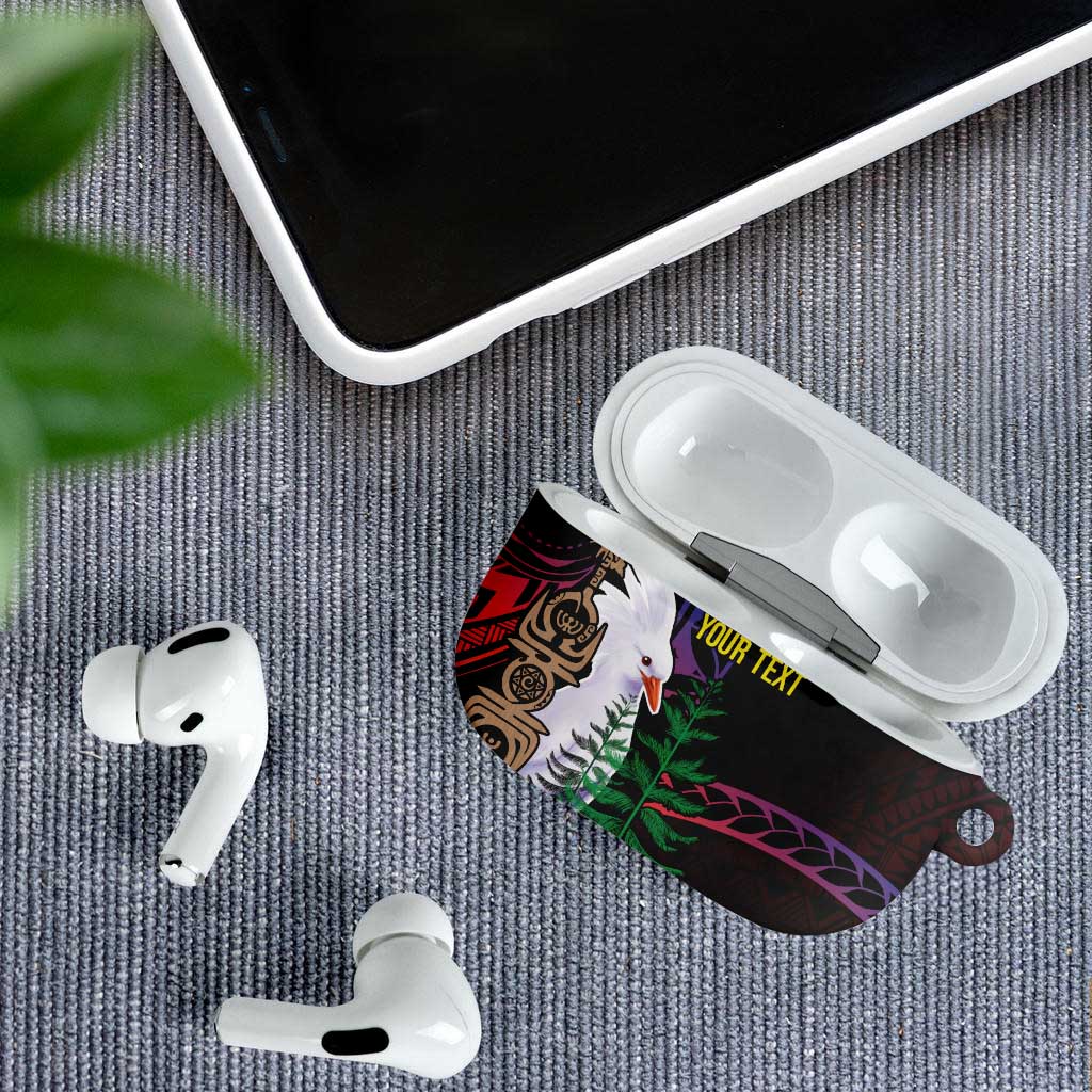 New Caledonia Kanaky Personalized AirPods Case Kagu Bird Emblem - Polynesian Pride
