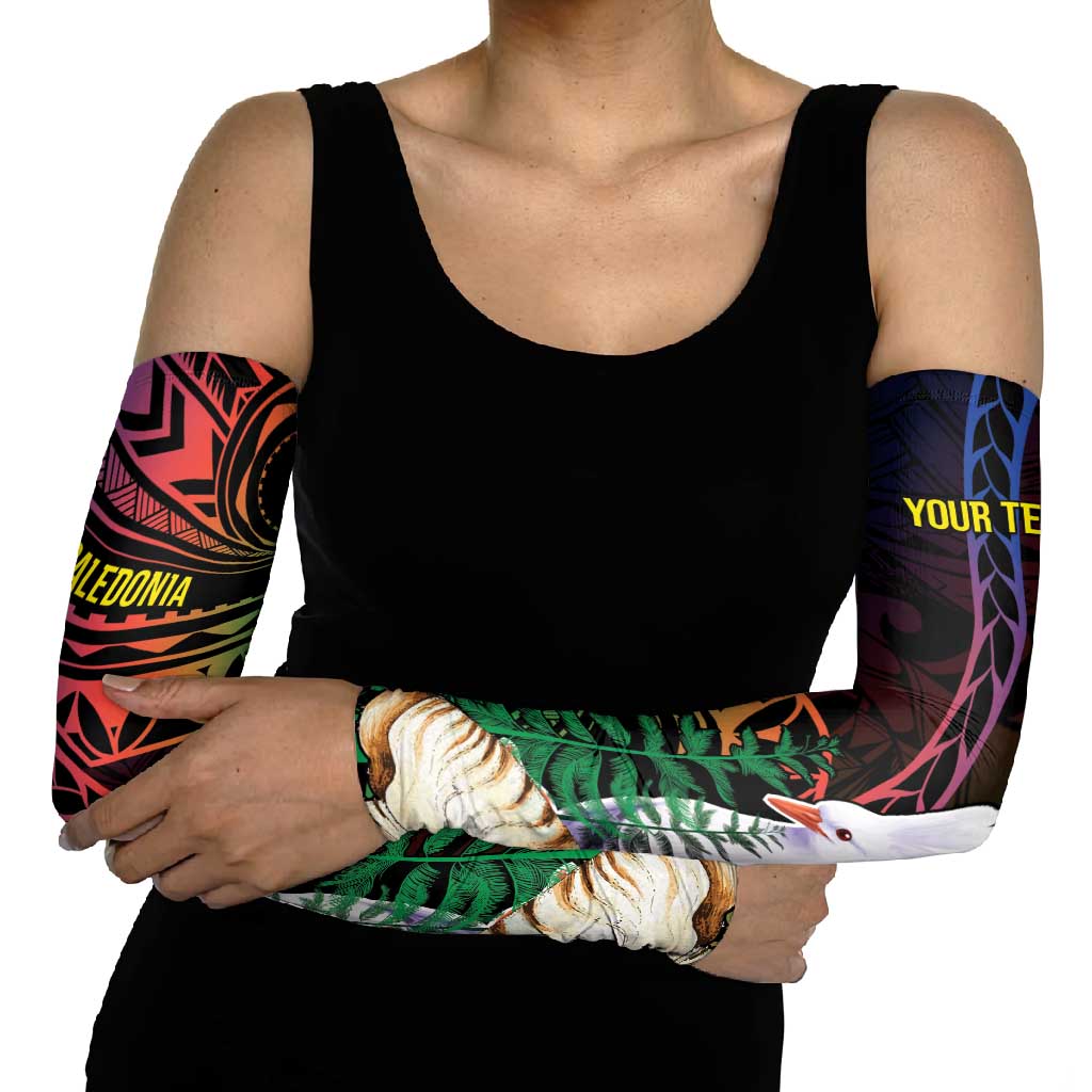 New Caledonia Kanaky Personalized Arm Sleeves Kagu Bird Emblem - Polynesian Pride