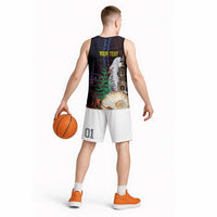 New Caledonia Kanaky Personalized Basketball Jersey Kagu Bird Emblem - Polynesian Pride