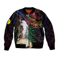 New Caledonia Kanaky Personalized Bomber Jacket Kagu Bird Emblem - Polynesian Pride
