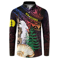 New Caledonia Kanaky Personalized Button Sweatshirt Kagu Bird Emblem - Polynesian Pride