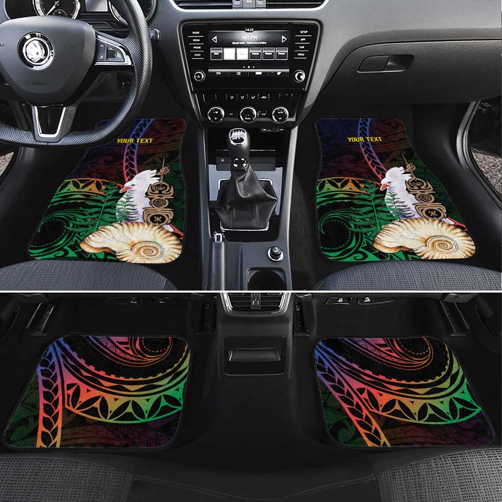 New Caledonia Kanaky Personalized Car Mats Kagu Bird Emblem - Polynesian Pride