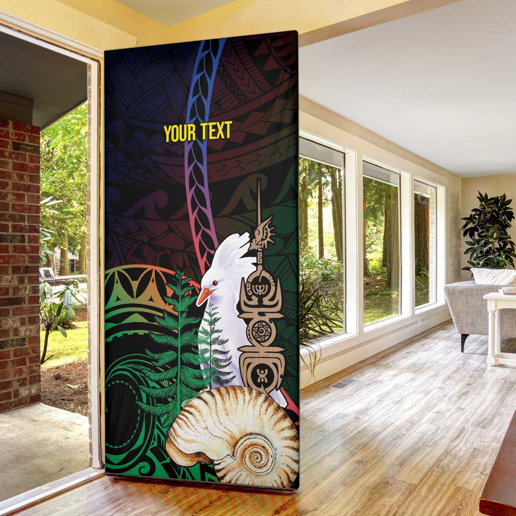 New Caledonia Kanaky Personalized Door Cover Kagu Bird Emblem - Polynesian Pride