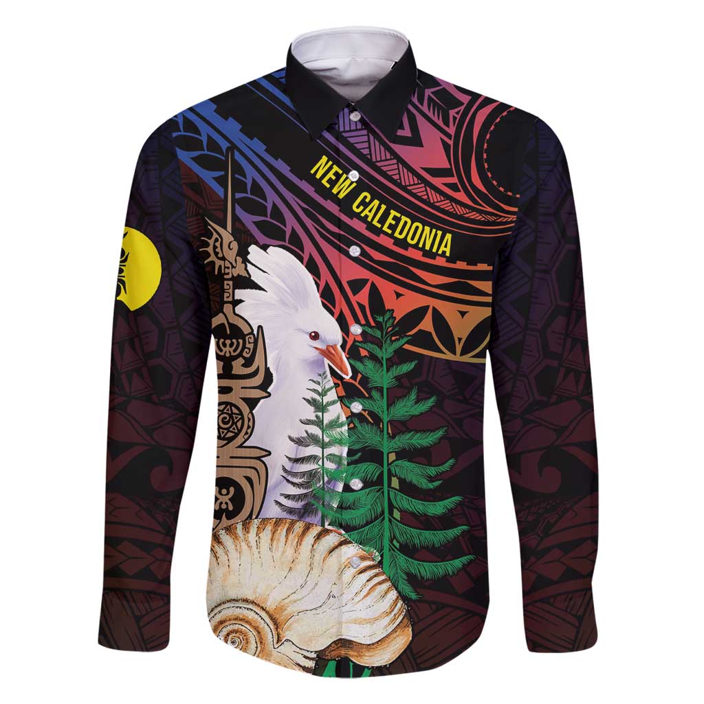 New Caledonia Kanaky Personalized Family Matching Summer Maxi Dress and Hawaiian Shirt Kagu Bird Emblem - Polynesian Pride