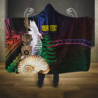 New Caledonia Kanaky Personalized Hooded Blanket Kagu Bird Emblem - Polynesian Pride
