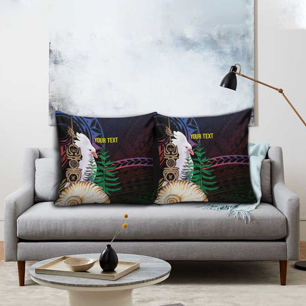 New Caledonia Kanaky Personalized Pillow Cover Kagu Bird Emblem - Polynesian Pride
