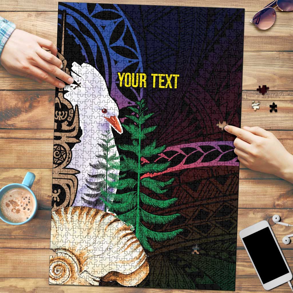 New Caledonia Kanaky Personalized Puzzle Kagu Bird Emblem - Polynesian Pride