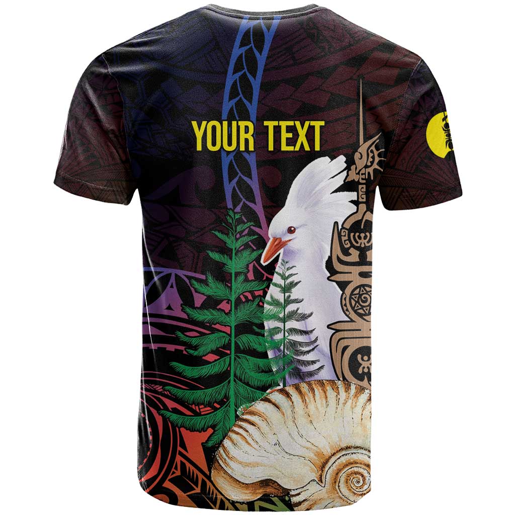 New Caledonia Kanaky Personalized T Shirt Kagu Bird Emblem - Polynesian Pride