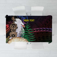 New Caledonia Kanaky Personalized Tablecloth Kagu Bird Emblem - Polynesian Pride